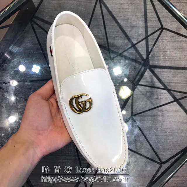 GUCCI男鞋 古馳爆款豆豆鞋 Gucci休閒時尚男士牛皮鞋  hdnx1276